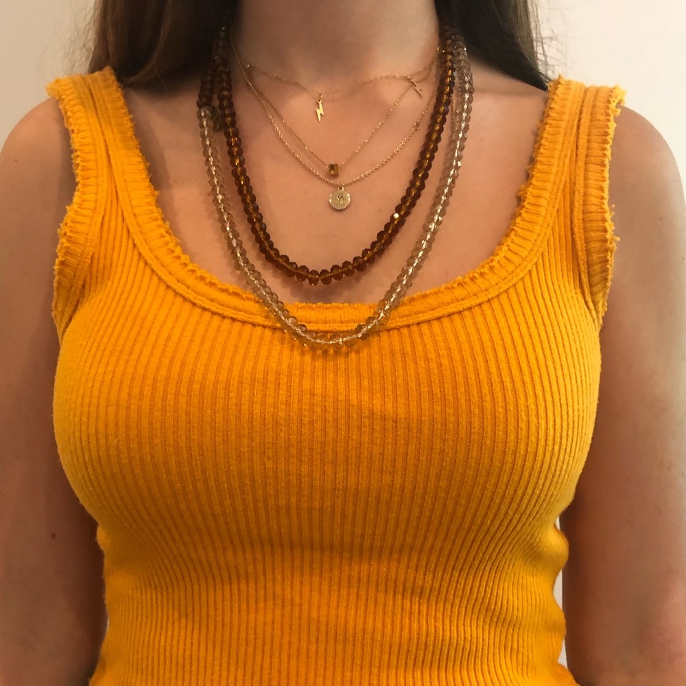 Long bead necklace